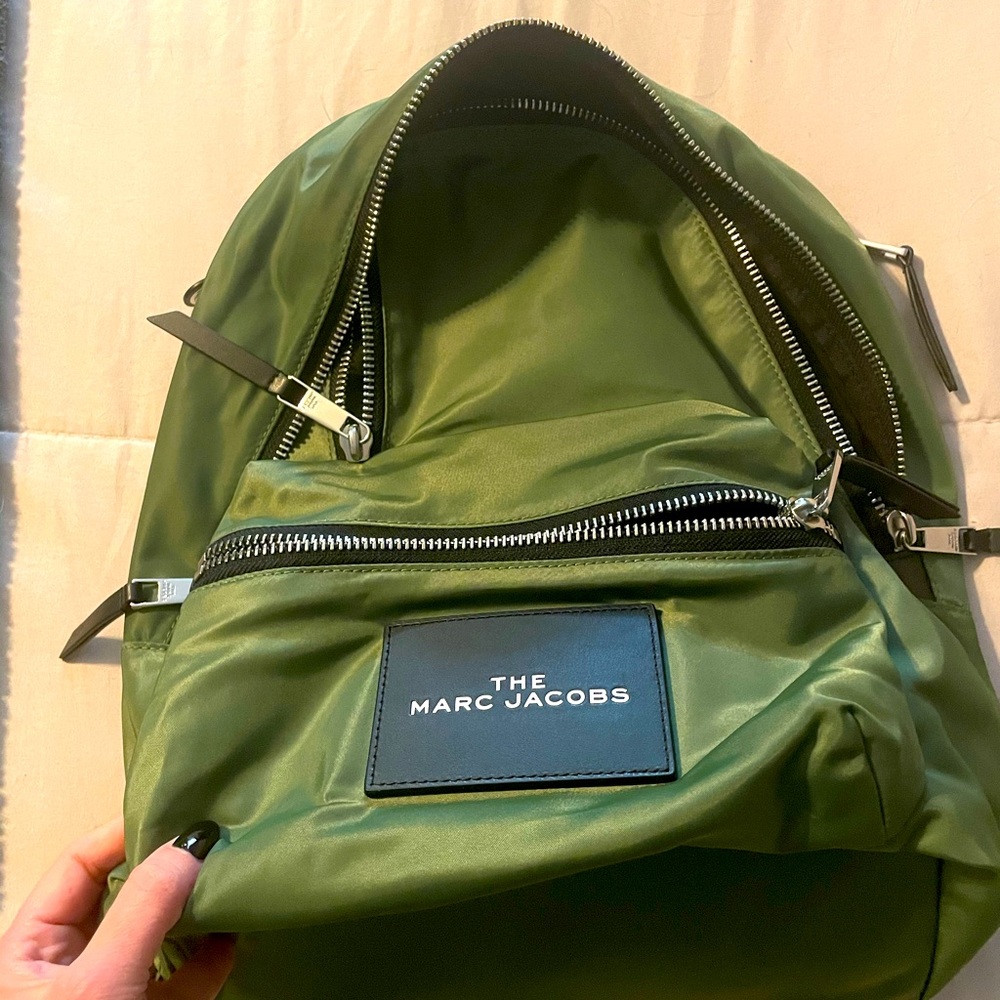 Rare green backpack Marc jacobs zip backpack